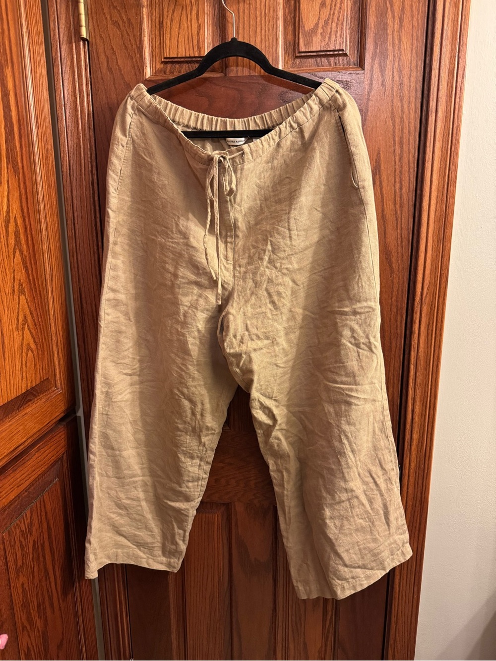 Laura Ashley Casual Drawstring Chinos - Beige Tan